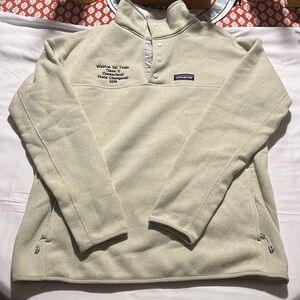 $120 Patagonia Size L 1/4 Button Fleece Sweatshirt Jacket (READ)